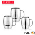 450ML Double-wall stainless steel barrel mug with lid